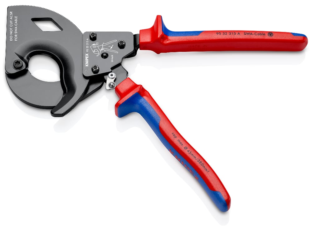 KNIPEX Ratcheting Cable Cutter for SWA Cable, 315mm