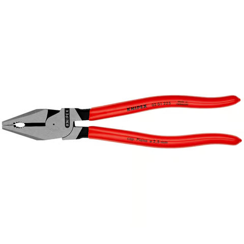KNIPEX Pliers, Combination High Leverage, Plastic Coated, 225mm