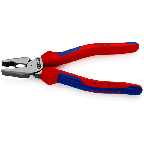 KNIPEX Pliers, Combination High Leverage, Cushion Grip, 200mm