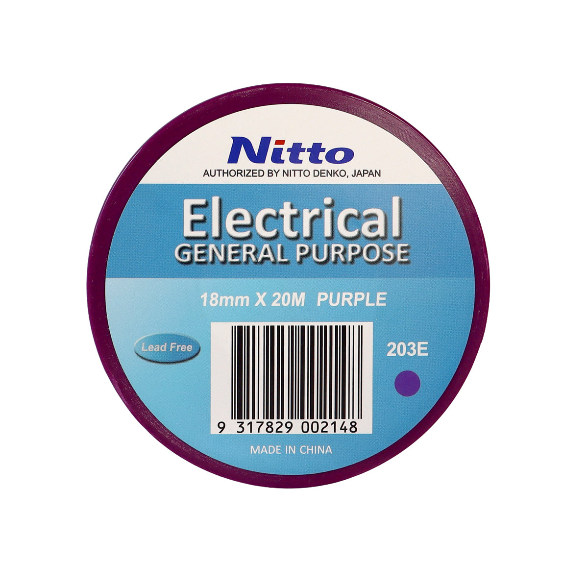 Nitto 203E Electrical Tape 18mm x 20m Purple (160)