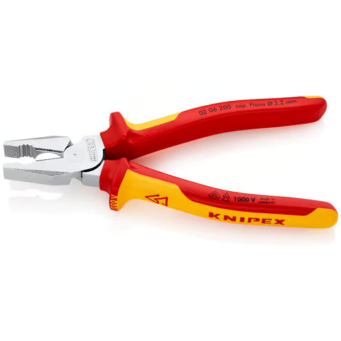 KNIPEX Pliers, Combination High Leverage, VDE, 200mm