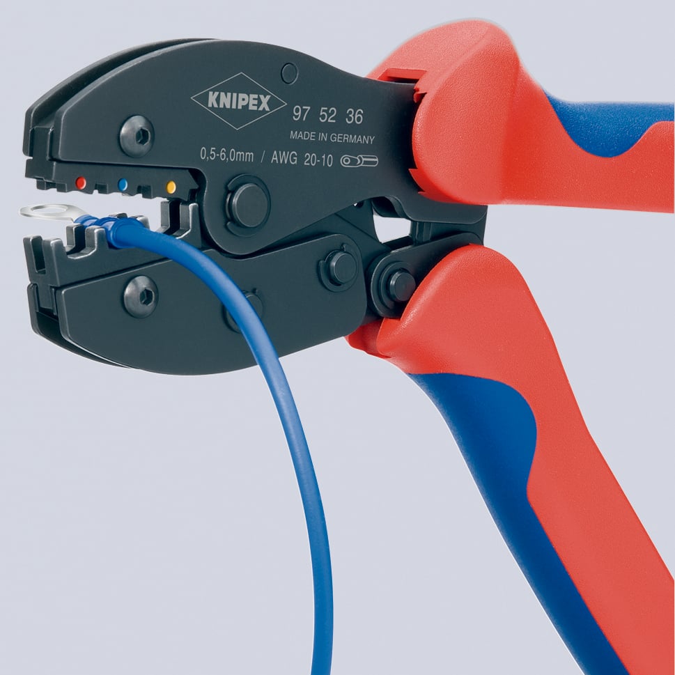 KNIPEX PreciForce Ratcheting Crimping Pliers 220mm for Insulated Terminals & Connectors