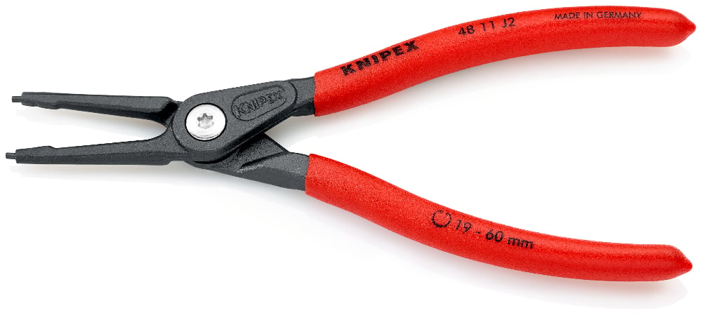 KNIPEX Pliers, Precision Internal Circlip Straight, 19 - 60mm, 180mmL
