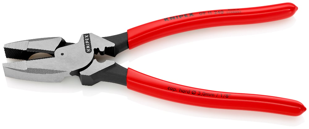 KNIPEX Linemans Pliers 240mm With Crimper