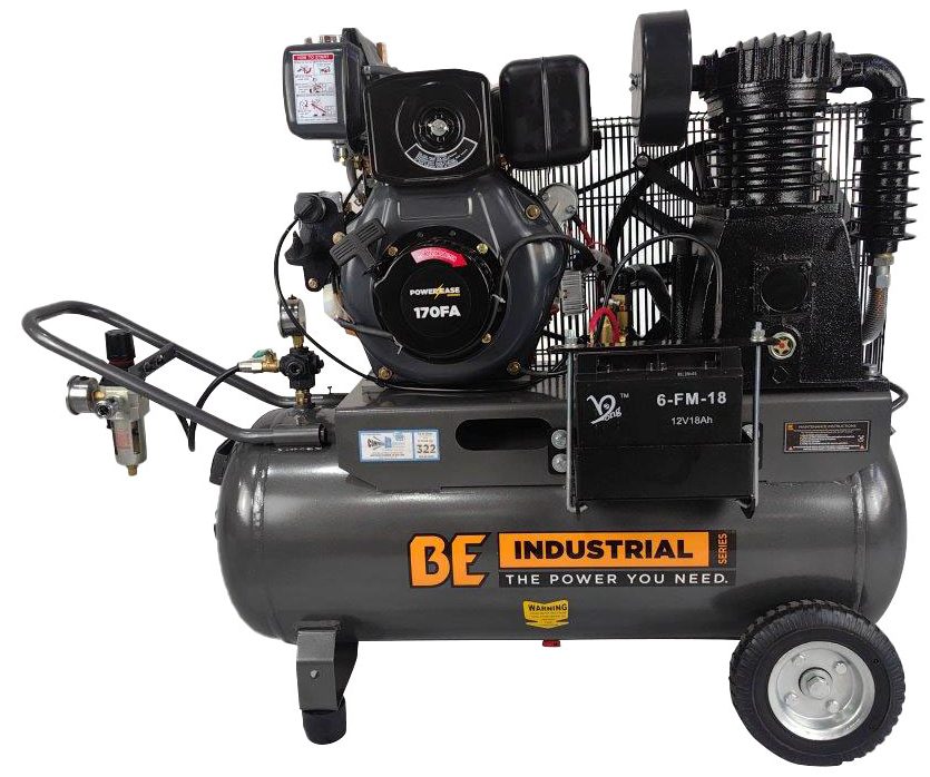 BE 70L Air Compressor - 4.8hp Diesel, Belt Drive | D7048-HL