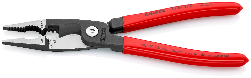 KNIPEX 6-in-1 Electrical Installation Pliers 200mm