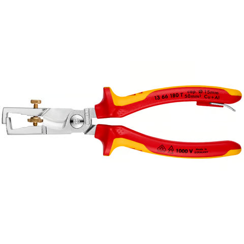 KNIPEX StriX Insulation Stripping Pliers (VDE) w/ Tether Attachment