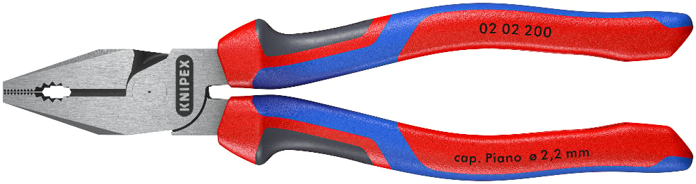 KNIPEX Pliers, Combination High Leverage, Cushion Grip, 200mm
