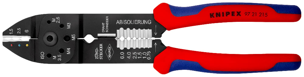 KNIPEX Pliers Crimping 0.75-6mm 18-10Awg Cush