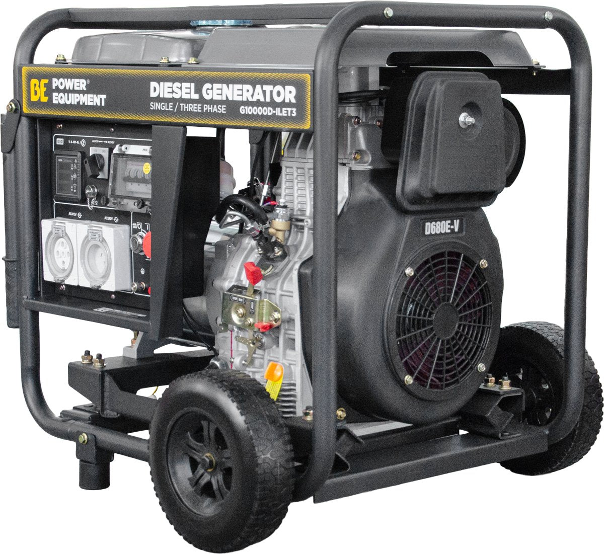 BE 10kVA Diesel Generator - 3-Phase Single Phase Open Frame with RCD | G10000D-ILET3