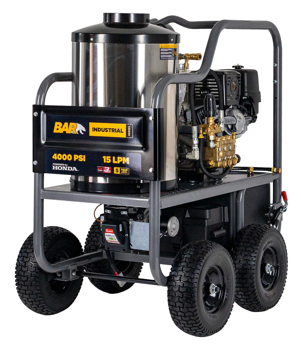 BE 4,000 PSI Hot Water Petrol Pressure Washer - Honda GX390 | HOT4013P-HE