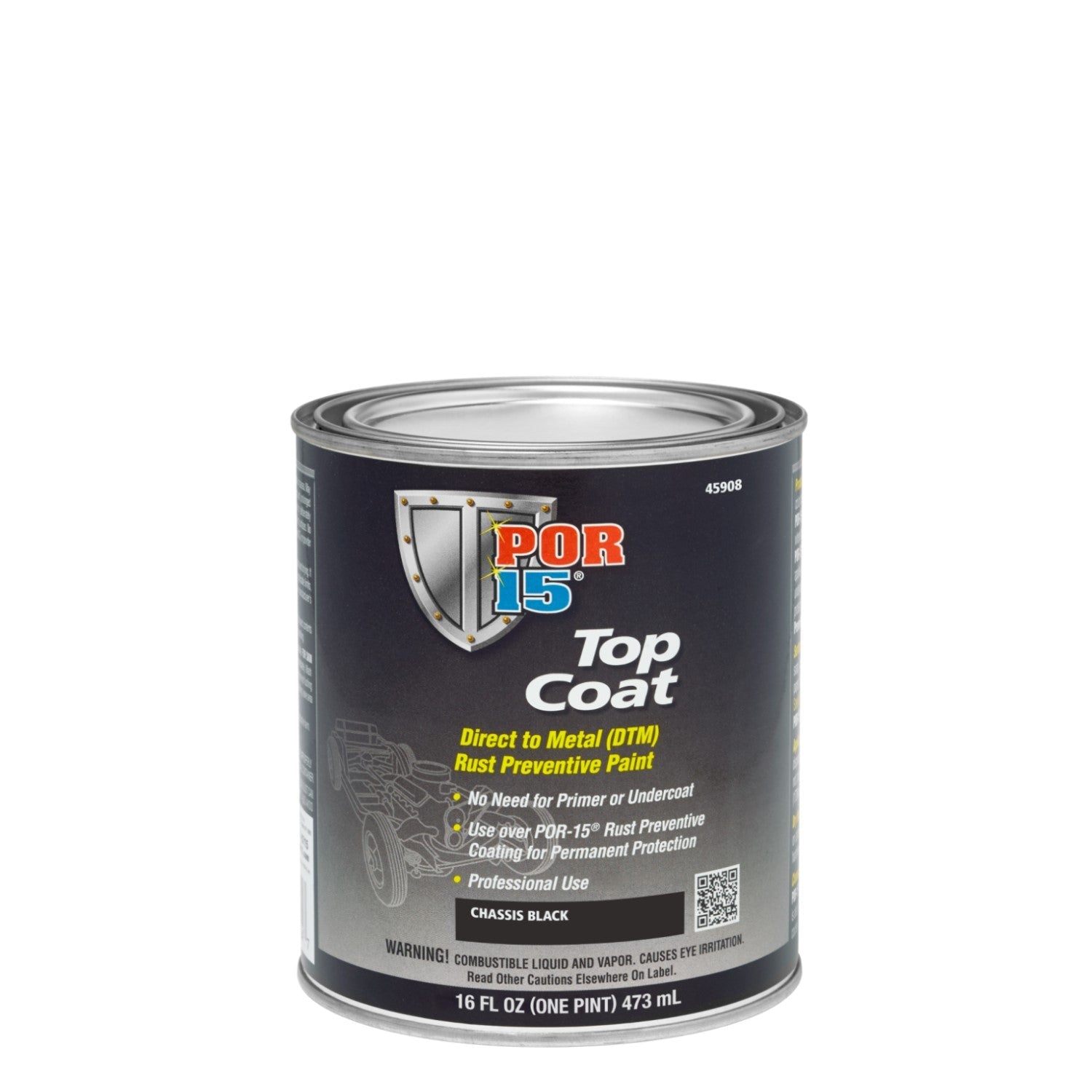Top Coat | Chassis Black - Pint (Satin Finish)