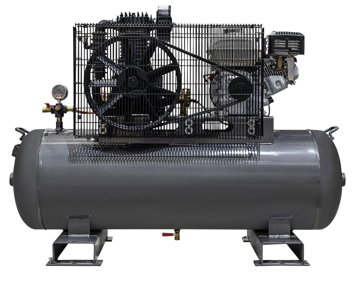 BE 160L Air Compressor - 6.5hp Petrol, Belt Drive | P16065-H