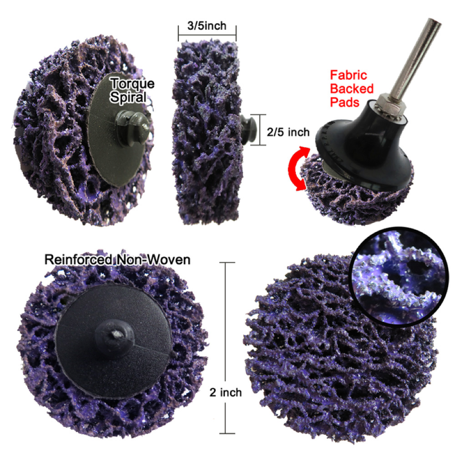 50mm Purple Quick Change Strip & Clean Discs