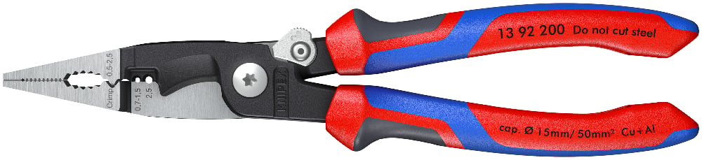 KNIPEX 6-in-1 Electrical Installation Pliers 200mm