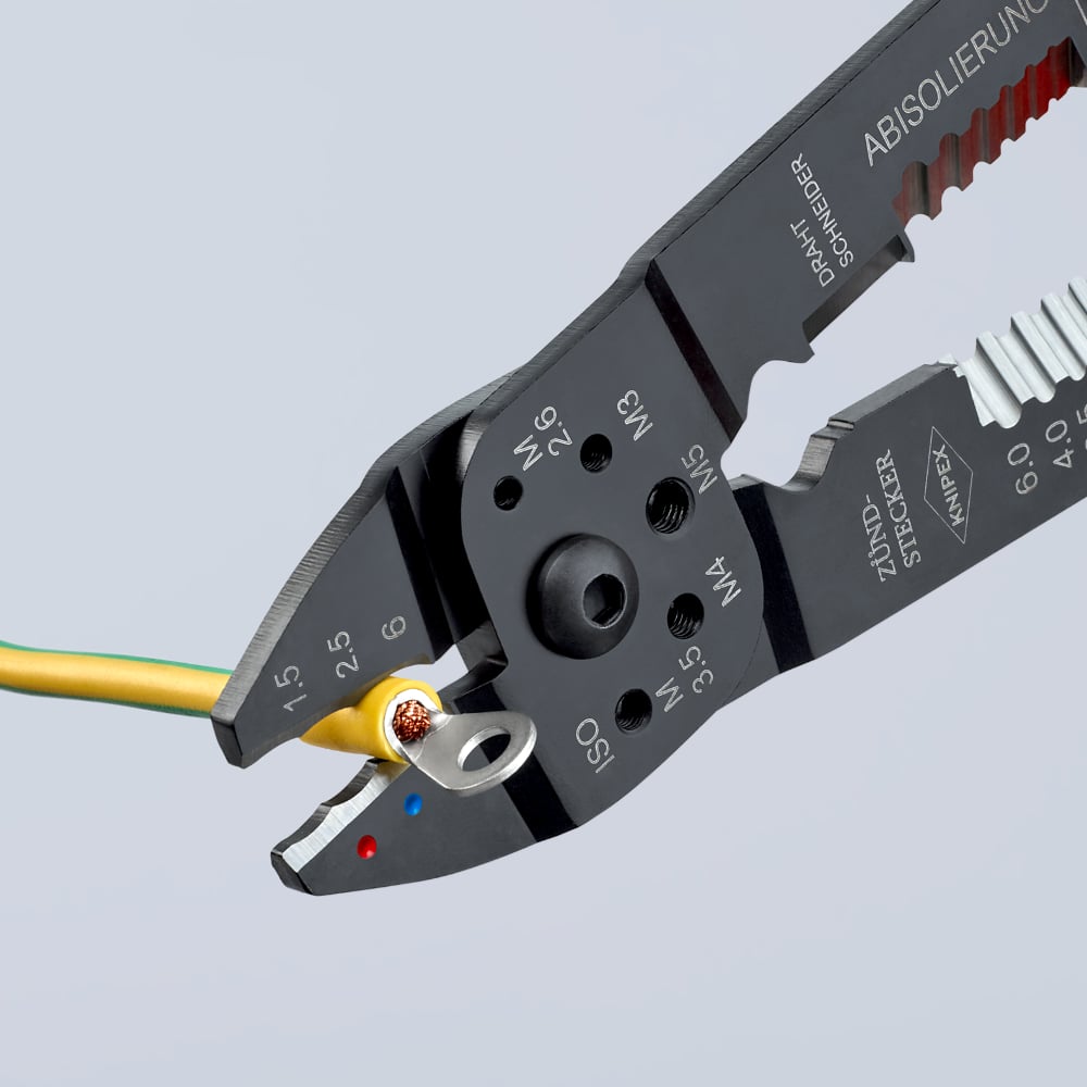 KNIPEX Pliers Crimping 0.75-6mm 18-10Awg Cush