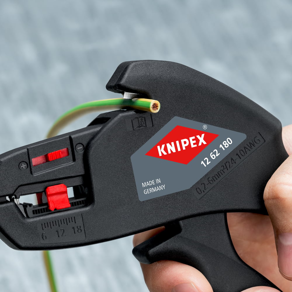 KNIPEX Pliers Insul Strip 0.2-6mm Auto Adjust 180mm