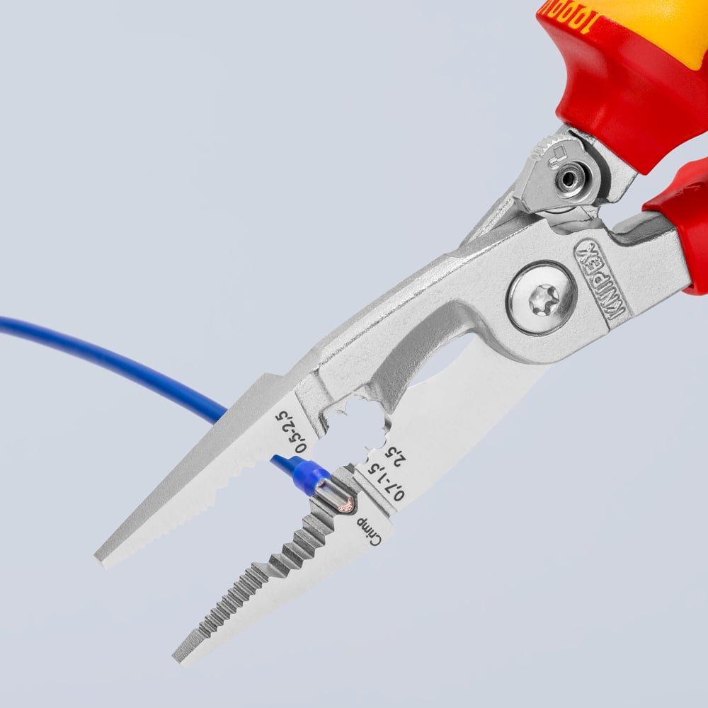 KNIPEX 6-in-1 Electrical Installation Pliers 200mm 1000V VDE Lock