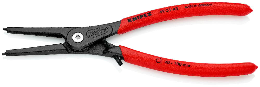 KNIPEX Precision Circlip Pliers External Straight 225mm with Overstretch Limiter