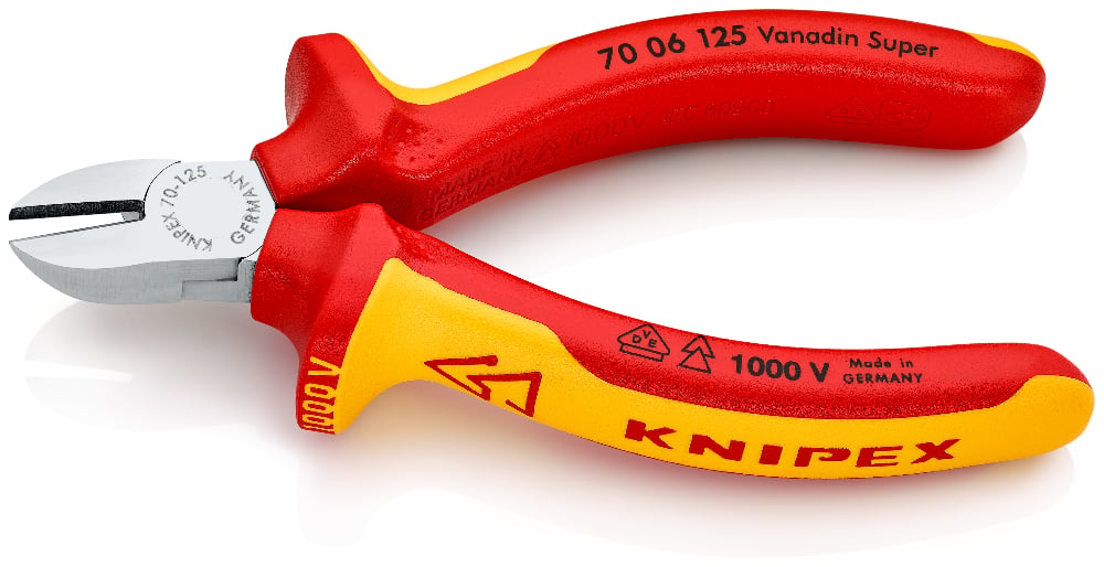 KNIPEX Diagonal Cutting Pliers (VDE), 125mm