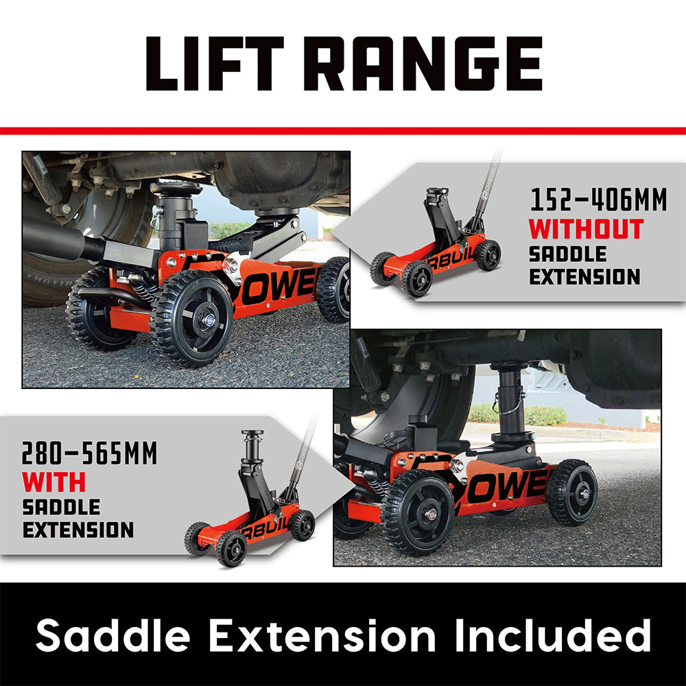 Powerbuilt 1.5 Ton Big Wheel Off Road Jack