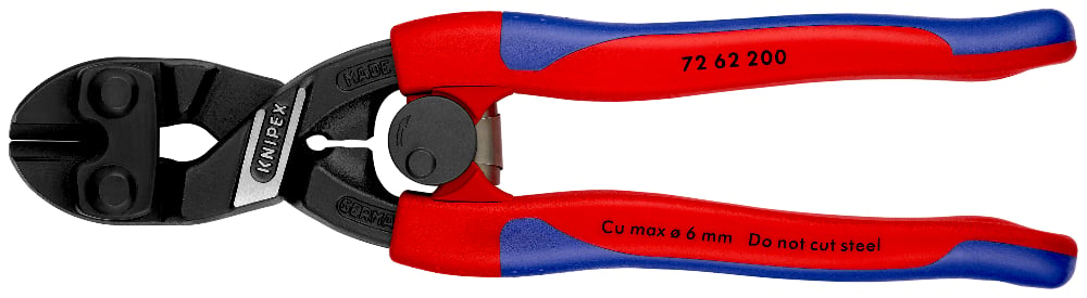KNIPEX High Leverage Flush Cutter for Soft Metal & Plastic, 200mm