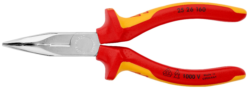 KNIPEX Snipe Nose Pliers 160mm Bent 1000V VDE