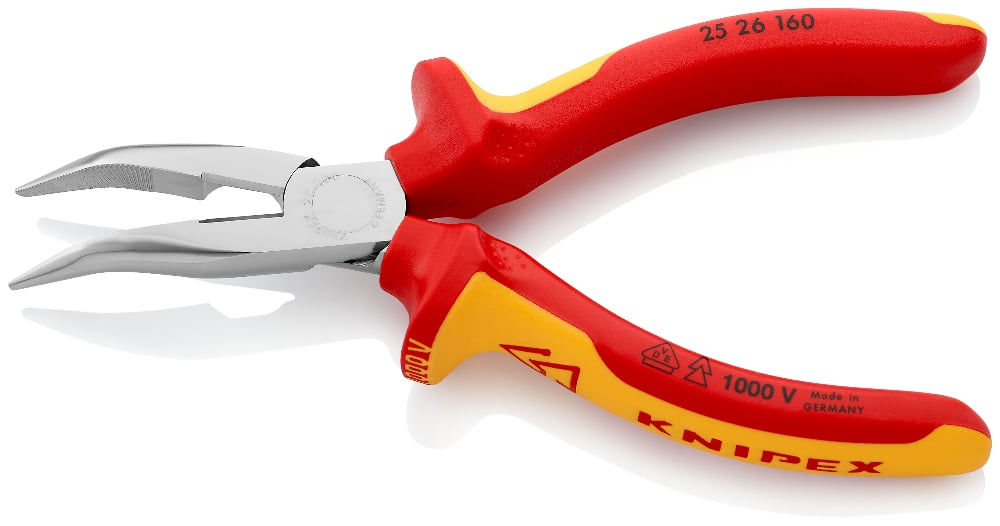 KNIPEX Snipe Nose Pliers 160mm Bent 1000V VDE