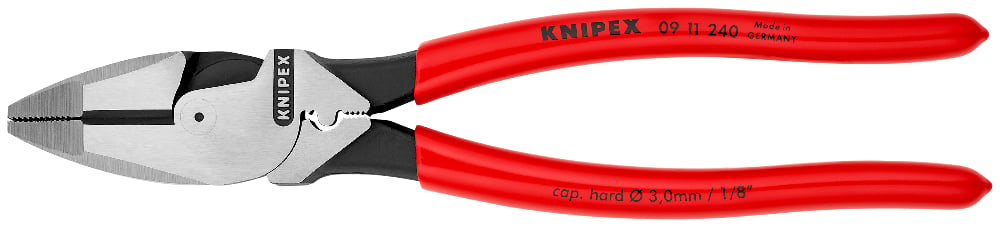 KNIPEX Linemans Pliers 240mm With Crimper