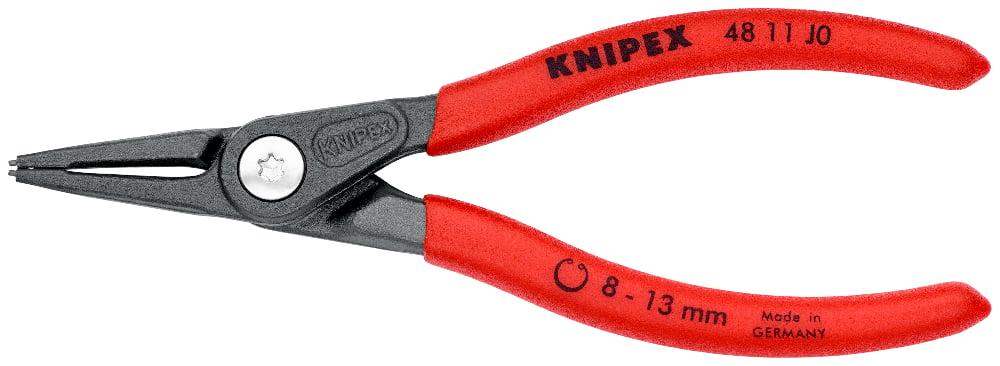 KNIPEX Pliers, Precision Internal Circlip Straight , 8 - 13mm Ø, 140mm