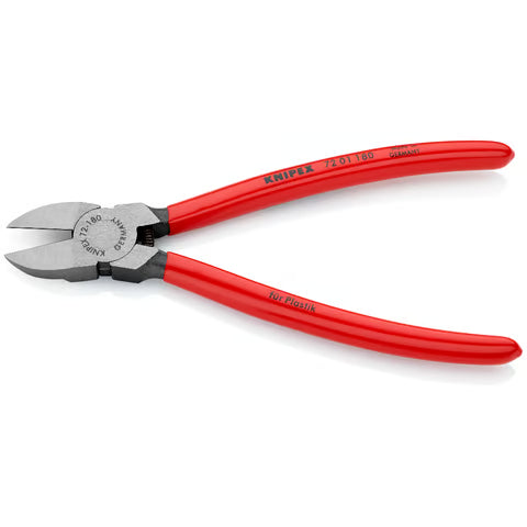 KNIPEX Pliers Diagonal Cut, Plastic Grip, 180mm