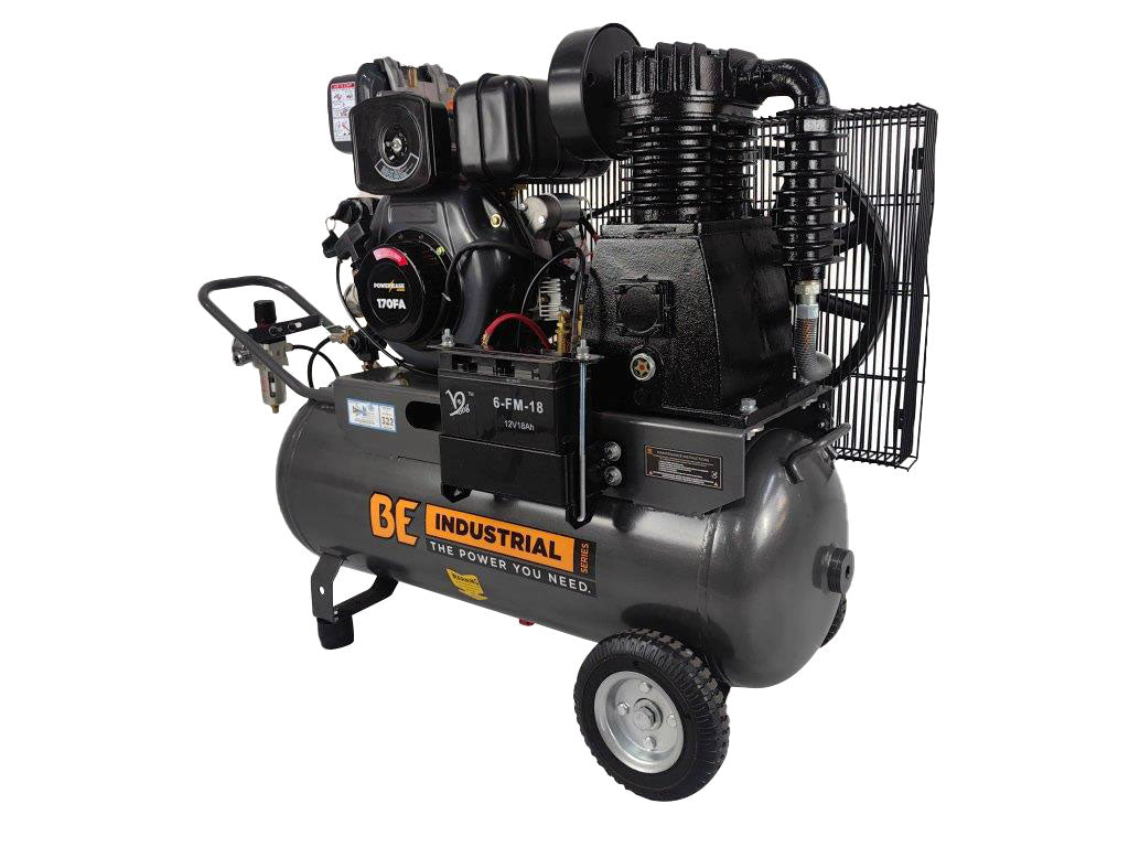 BE 70L Air Compressor - 4.8hp Diesel, Belt Drive | D7048-HL