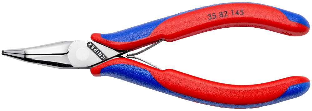 KNIPEX Electronics Long Nose Pliers 145mm Bent With Spring