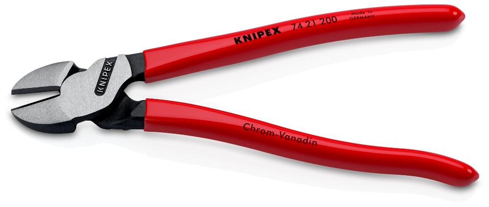 KNIPEX Pliers Diag Cut 200mm Angle Hi/Lever Cush