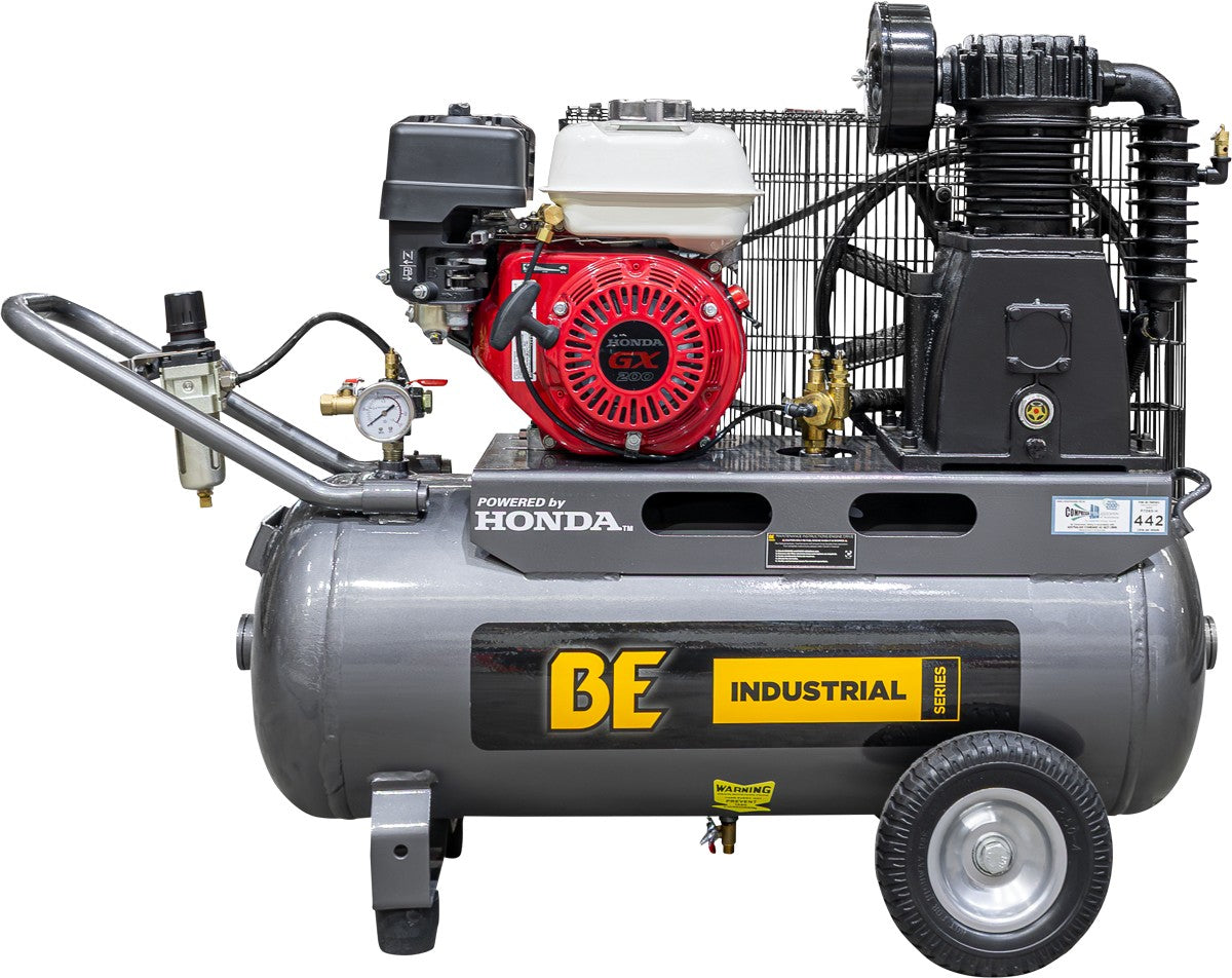 BE 70L Air Compressor - 6.5hp Petrol, Belt Drive | P7065-H