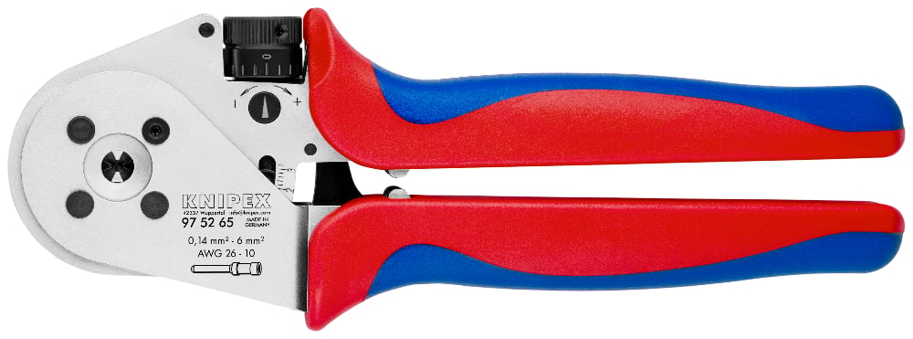 KNIPEX Four-Mandrel Crimping Pliers for turned contacts