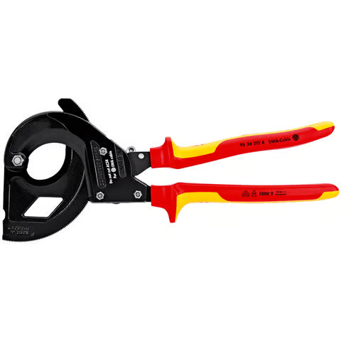 KNIPEX Ratcheting Cable Cutter (VDE) for SWA Cable, 315mm