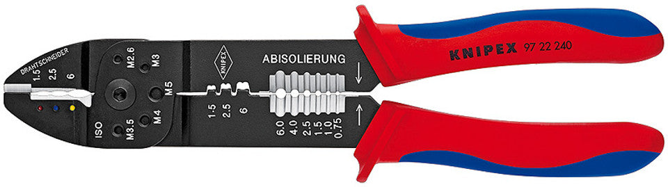 KNIPEX Pliers Crimping 0.75-6mm 18-10Awg Cush
