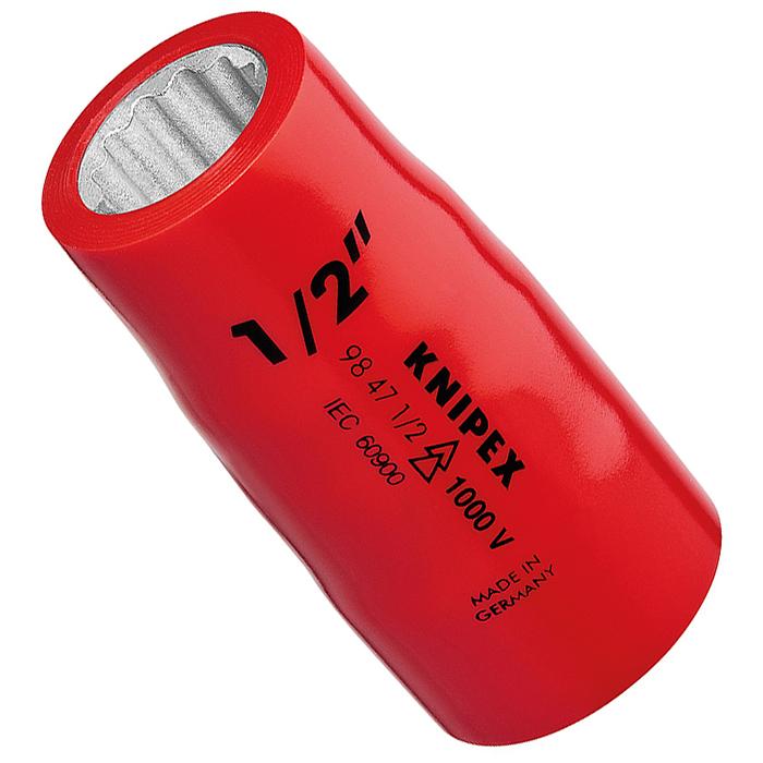 KNIPEX 1/2" Dr Insulated Socket 9.16" 1000 VDE