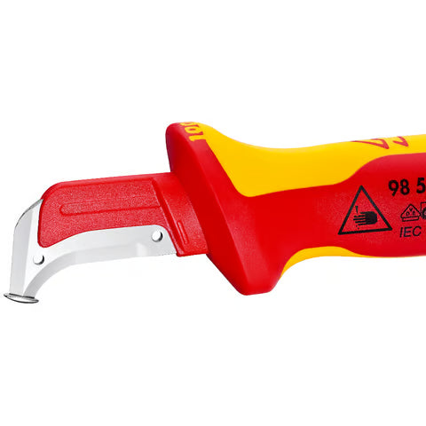 KNIPEX Knife, Stripping With Guide Shoe 1000V VDE