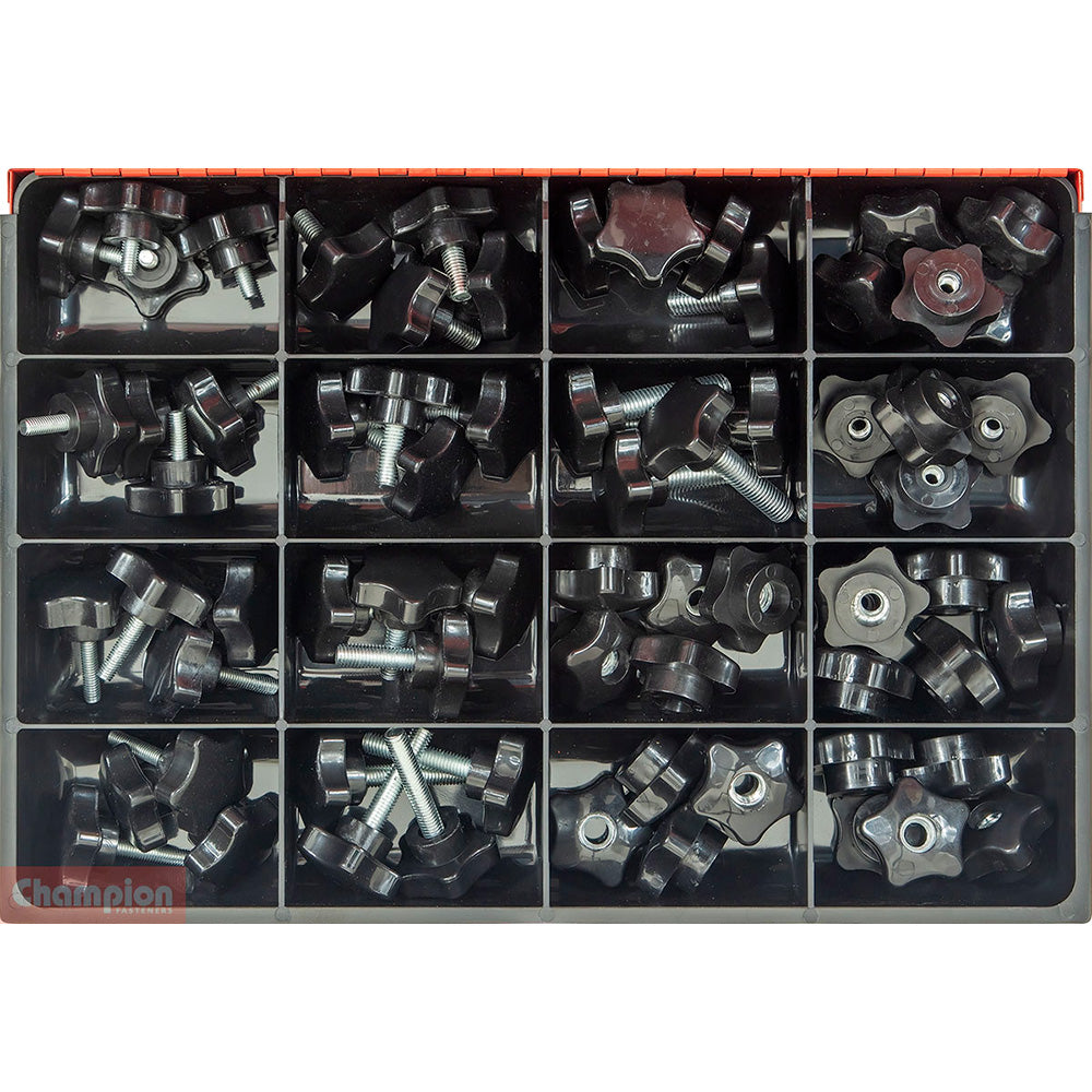 Champion 70pc Star Knob - Screw & Nut Master Kit
