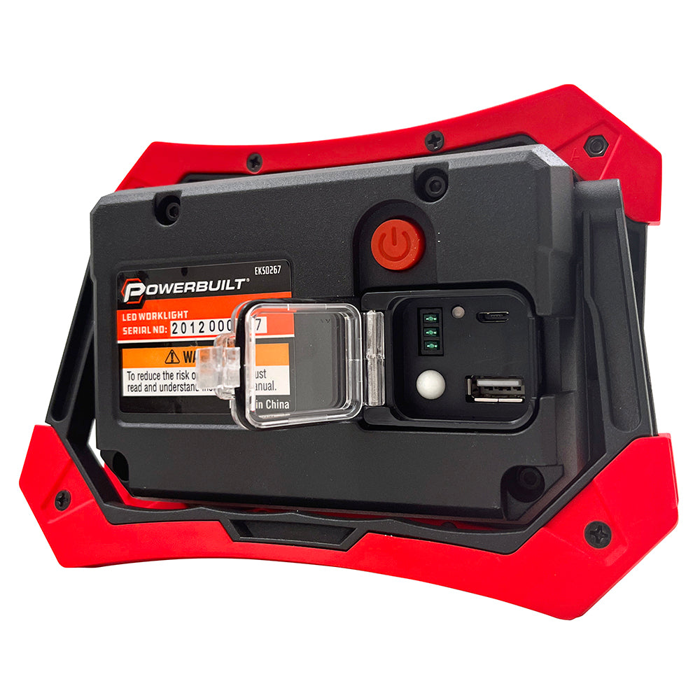 Powerbuilt LED Rechargeable Work Light with Power Bank
