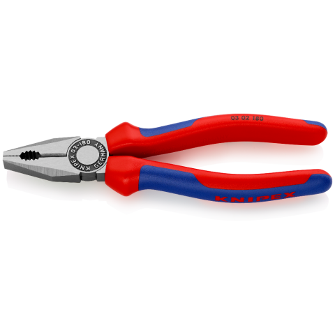 KNIPEX Pliers, Combination, Cushion Grip, 180mm