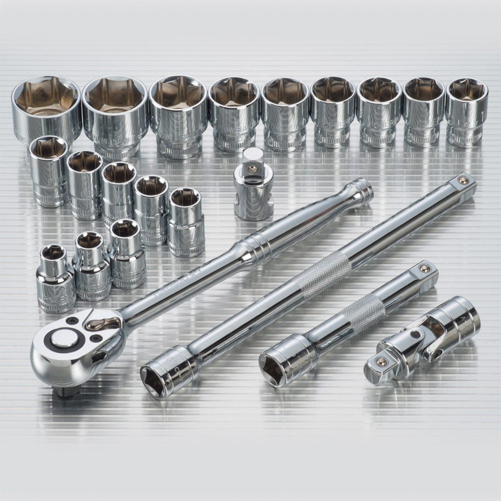Powerbuilt 1/2" Dr 23pc Metric Socket Set