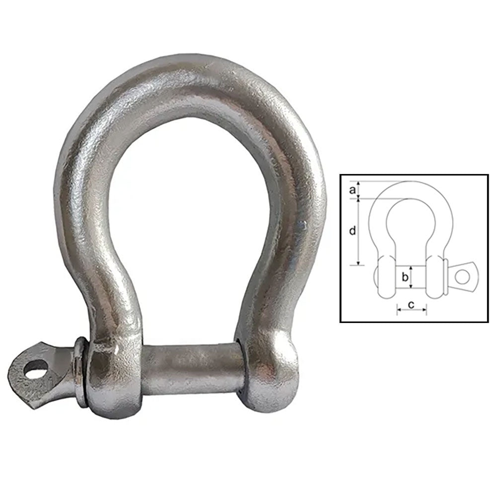 ITM Bow Shackle Commercial Galvanised 12mm Body