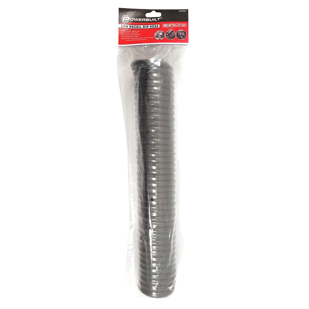 Powerbuilt 10M Recoil Air Hose with Accessories