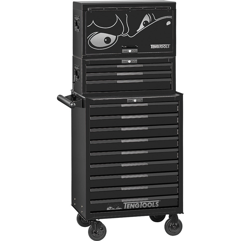 Teng Pro35 26in Stack Tool Storage 16 Drawers Black
