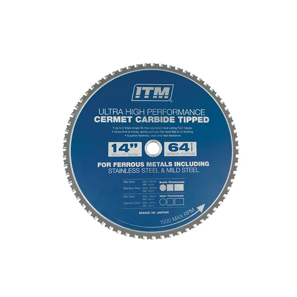 ITM 350mm Cermet Carbide Metal Cutting Blade, 64T