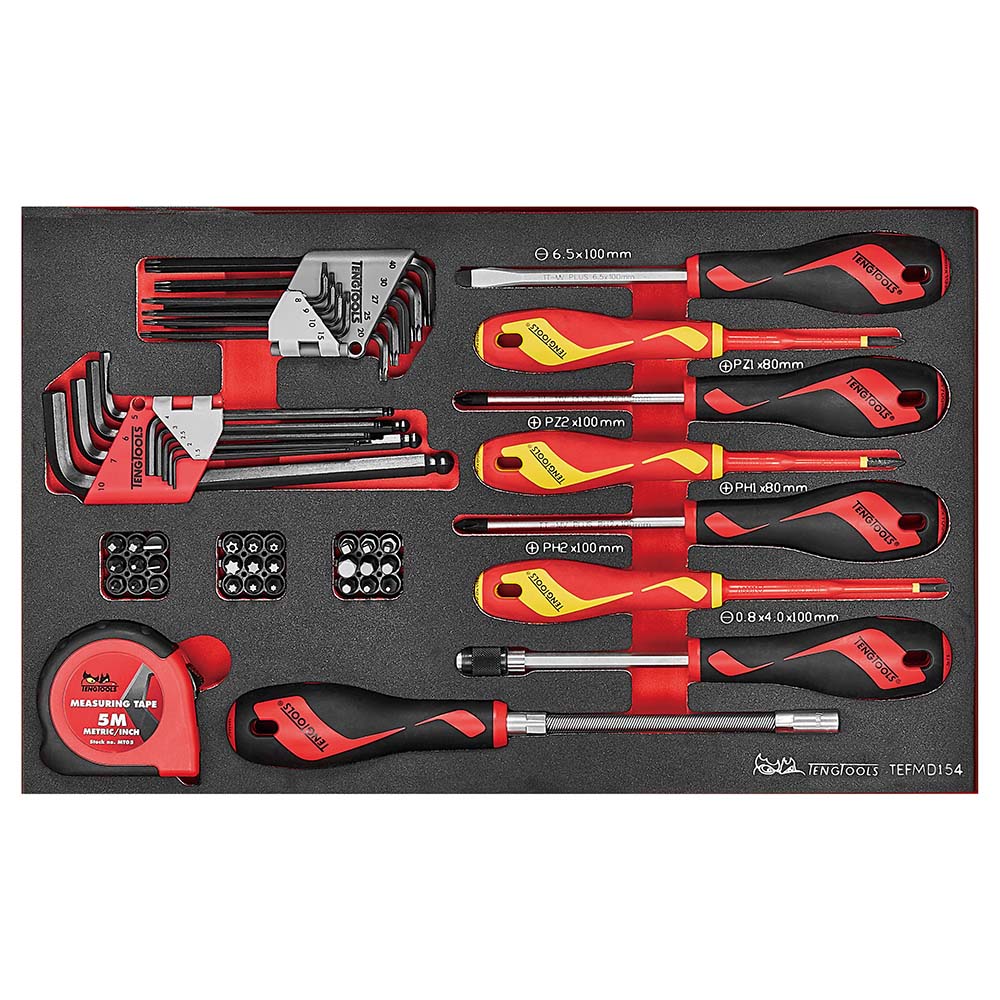 Teng 54pc Screwdriver & Hex/TX Key Set (EVA)