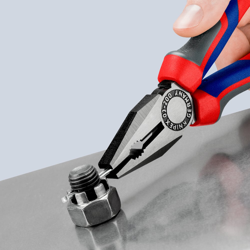 KNIPEX Pliers, Combination, Cushion Grip, 200mm